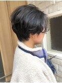 〈清澄白河 半個室〉ハンサムショート/ネイビーハイライト
