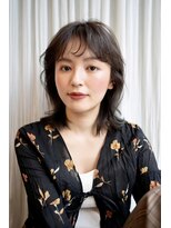 マグノリア オモテサンドウ(MAGNOLiA Omotesando)&nbsp;毛先パーマで作るフェザーバングくびれミディ・・・HINATA