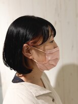 ラ ブランシュ 大宮(La Blanche)&nbsp;大宮/マロンベージュ/Aラインボブ/かき上げ/ニュアンスマッシュ