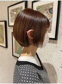 12月ショートボブ【縮毛矯正/くすみブルー/ミニウルフ】
