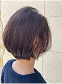 ツヤ感たっぷり!!大人かわいいブラウンショートスタイル◎