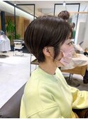 コンパクトショート×グレージュ