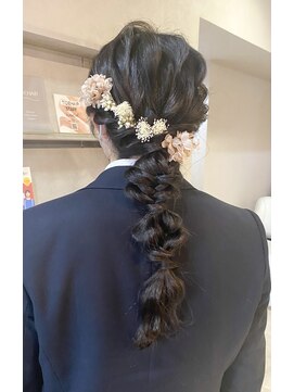 タイドヘア 茨木店(TIDE HAIR) ルーズ編みおろしアレンジ