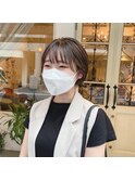 “耳掛けショート　ショート　顔まわり　ハイライト”中西英美子