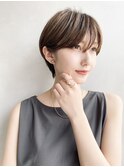 大人可愛い20代30代40代50代小顔ショートボブ丸みショートくびれ