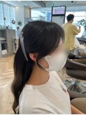 結んでも下ろしても可愛い顔まわり