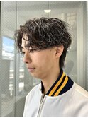 波巻きセンターパート×ホワイトメッシュ