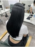縮毛矯正/ブルーブラック/レイヤーカット