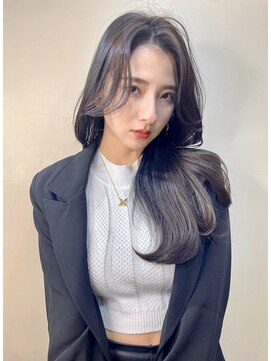 アリスバイアフロート 自由が丘(ALICe by AFLOAT) 透明感ブルーブラック/レイヤーワンカールロング