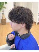 【波巻きクビれウルフ】メンズパーマスパイラル名古屋名駅栄