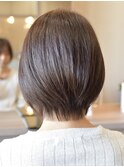 タイトな丸みのショート/30代/40代/50代/白髪ぼかしカラー