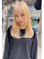 ビューティーマーケット アングゥ イオンモール名取(BEAUTY MARKET ungu)&nbsp;韓国アイドル風 プラチナブロンド