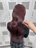 クム 横浜(qumu)&nbsp;【qumu横浜】ブリーチなしワインレッド