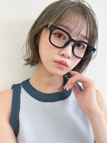 ホフ 大阪心斎橋店(F.O.F)&nbsp;ブリーチグレージュベージュショートボブショートレイヤー学割