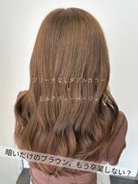 サラジュ 仁川店(SARAJU)&nbsp;【Wカラー特化】今田担当 ブリーチなし×ミルクティーベージュ