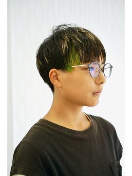 ピケトワール(piquetoile) ツーブロックちらりグリーン