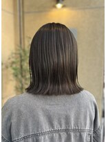 リアン(lien)&nbsp;オリーブブラウンカラー ＋　ぱつっとボブ