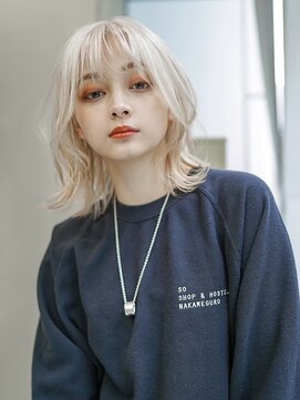 ギークス(GEEKS) 【GEEKS渋谷】ホワイトブリーチ/ハッシュカット/ウルフ/冬カラー