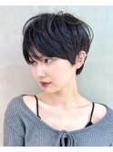 ショートヘアショートボブ分け目なしショートマッシュショート