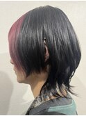 ☆ピンクのポイントカラー+ダークグレー