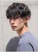 シャドウパーマフェザーパーマメンズカットメンズパーマウルフ
