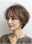 白髪ぼかし似合わせ大人ショート30代40代50代60代◎