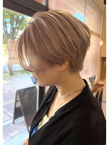 リライズ 加古川店(Re.Rize)&nbsp;大人女性の明るめミルクティー×丸みショート