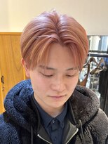 ボーイ(BOY) ヨンジュン風シースルーコンマバング/ピンクベージュ/名古屋