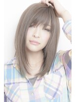 ストレートヘア☆アッシュミルクティーカラー　中村清彦