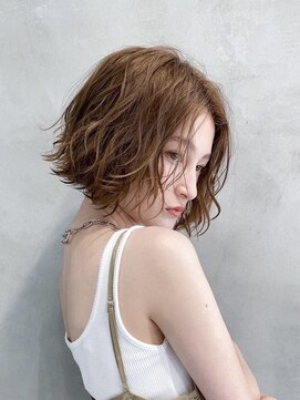 ルーク 立川(LUK) Lien☆ウェットパーマAラインボブ×マロンベージュ　立川