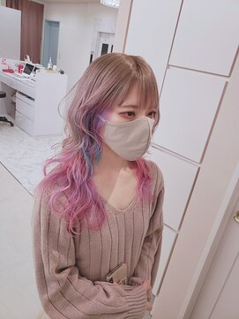 エレラビューティー(ELERA beauty) ホワイト→ピンク/グラデーション/インナーカラー