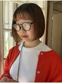 オン眉柔らかボブ