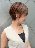 外ハネボブセクションカラーグラデーションカラーペールベージュ