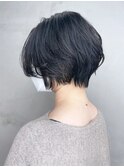 ショートヘアカット_外ハネボブセクションカラー_ba380804