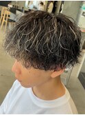 緩め波巻きパーマツイストスパイラルメンズメッシュマッシュ渋谷