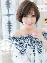 モッズヘア 越谷(mod's hair) 斜めバング前下がり黒髪アッシュショートボブc5越谷20代30代40代