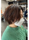 ニュアンスパーマ×ショート