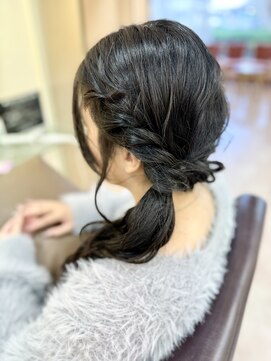 松本平太郎美容室 土浦パートワン(PART1) サイド寄せ編みおろし×10代20代30代