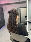 ハーフアップスタイル