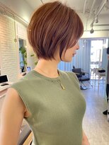 ロンドプロフィール 浦和(Lond profil) 大人可愛い20代30代40代黒髪前下がりショートボブ丸みショート◎