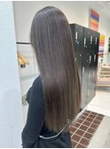 透明感シアーグレージュ/ストレート/髪質改善