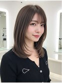 美髪/ワイドバング/レイヤーカット/くすみベージュ/新小岩駅
