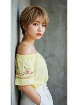 フルショウ 苦楽園店(FURUSHO)&nbsp;メンズライクボブショート耳かけボブマッシュ　マロンベージュ