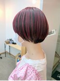 【cuzKLUB】マッシュショート×ピンクコントラストカラー＊池袋