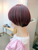 【cuzKLUB】マッシュショート×ピンクコントラストカラー＊池袋