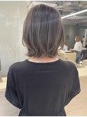 ボブレイヤーブラウンベージュレイヤーボブ外ハネボブくびれボブ