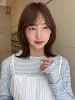ラフ フロム ガーデン(Laf from GARDEN)&nbsp;ミディアム/レイヤーカット/顔周りカット/ベージュ/透明感カラー