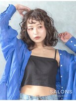 サロンズ 富田駅前店(SALONS)&nbsp;柔らかブラウンウェーブ/ダブルカラー