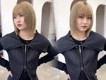 ヴィンスジオ 岐阜駅南(vince gio)の写真/顔周りの似合わせ・レイヤーで小顔効果もあるショートボブ//透明感カラーで、幼く見えない抜け感styleに