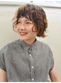 【juno】おしゃれくるくるパーマ♪ミニボブベージュカラー